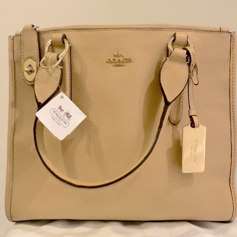 COACH F33995 LINUD CROSBY CARRYALL GRN LTHR NWT